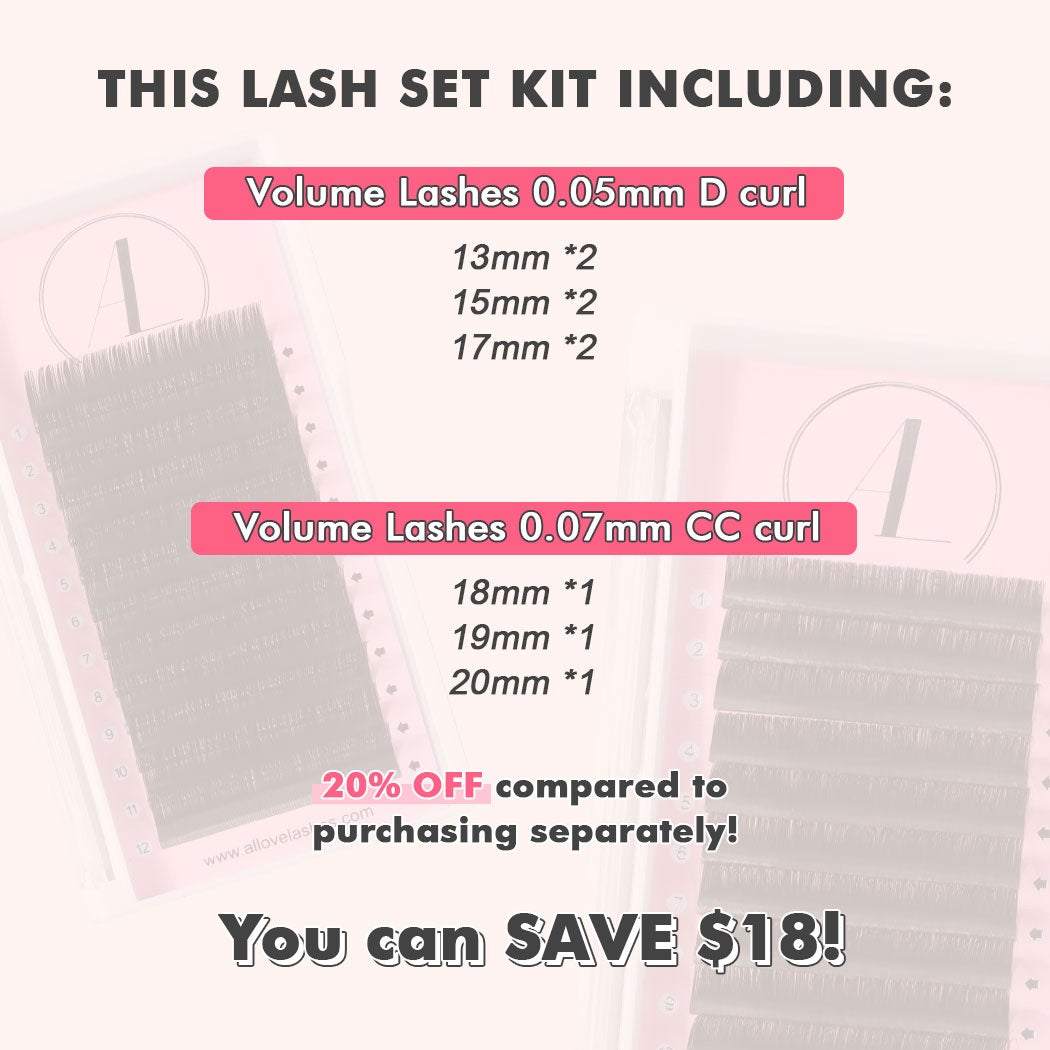 Wet & Strip Set Lash Kit - Allovelashes